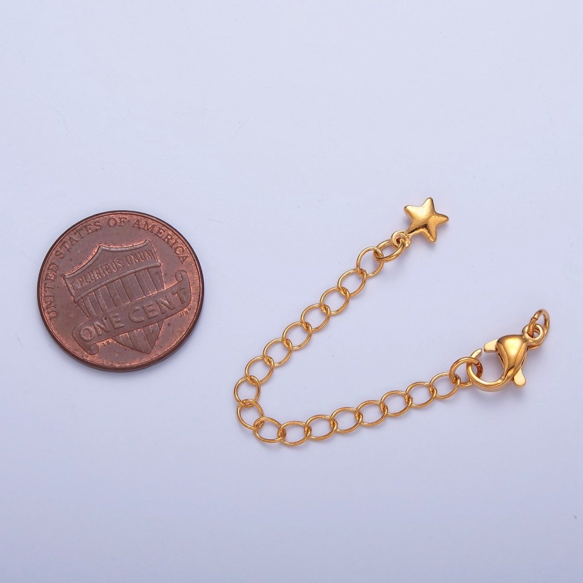Gold Filled Chain Extender Celestial Star Lobster Clasps Closure Set Supply in Gold & Silver L-743 L-776 - DLUXCA