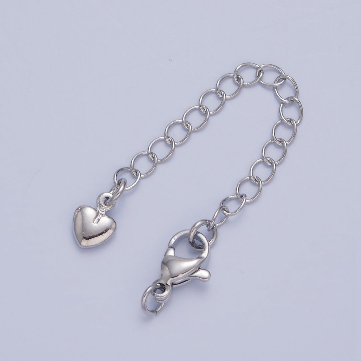Gold Filled Chain Extender Heart Lobster Clasps Closure Set Supply in Gold & Silver L-677 L-779 - DLUXCA