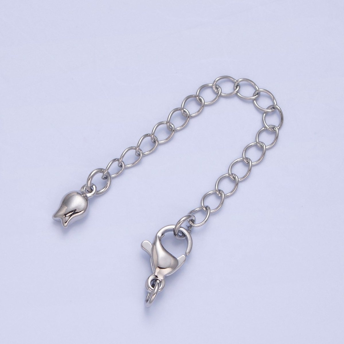 Gold Filled Chain Extender Tulip Flower Lobster Clasps Closure Set Supply in Gold & Silver L-741 L-778 - DLUXCA