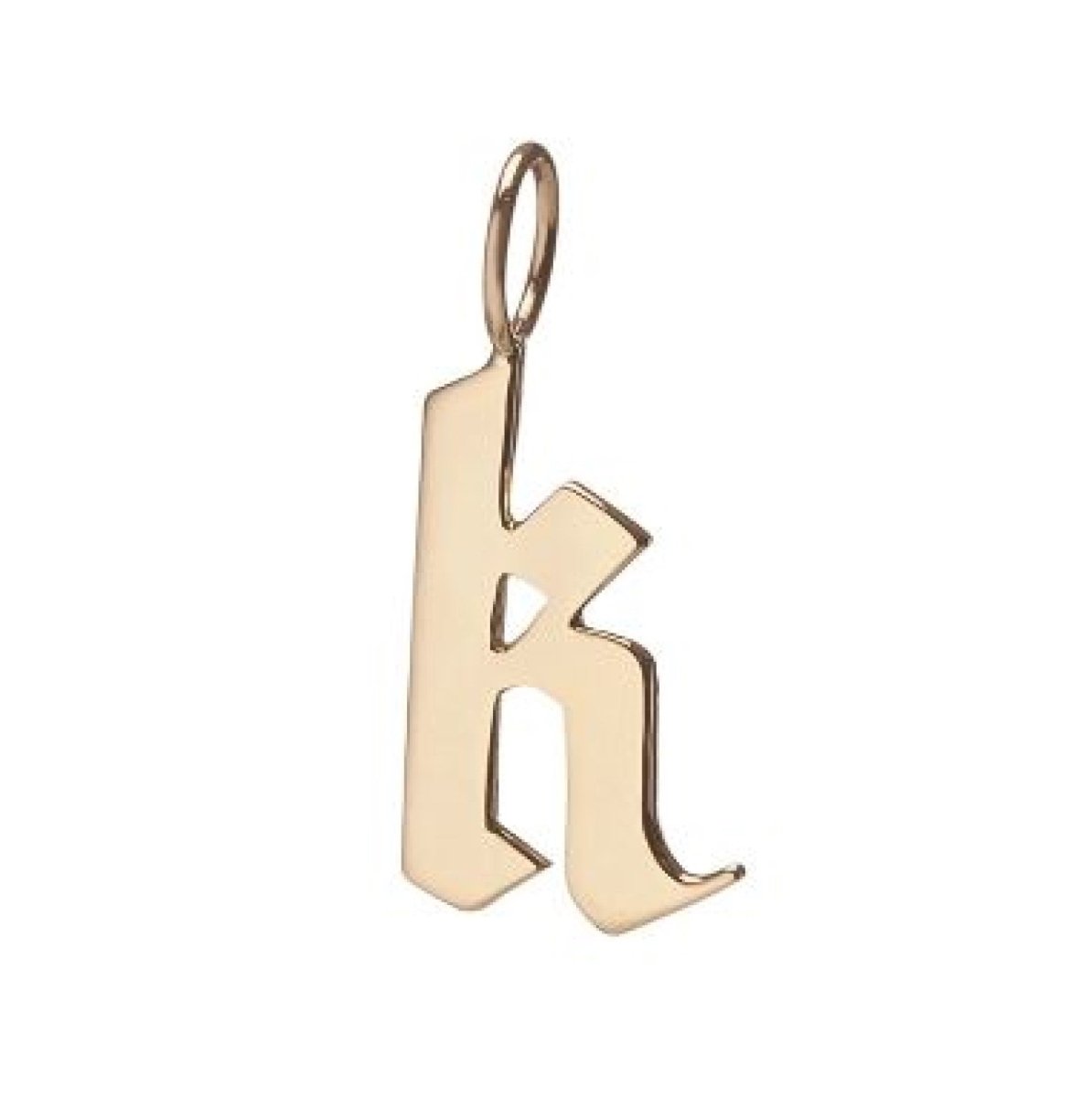 Gold Filled Charm Personalized Gotic Initial Letter Charm Necklace, Custom Old English Font Style, Delicate Initial Necklace For Women Men (Small) | A-213 to A238, A-240 to A-265 - DLUXCA