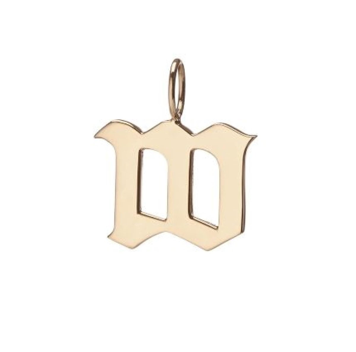Gold Filled Charm Personalized Gotic Initial Letter Charm Necklace, Custom Old English Font Style, Delicate Initial Necklace For Women Men (Small) | A-213 to A238, A-240 to A-265 - DLUXCA