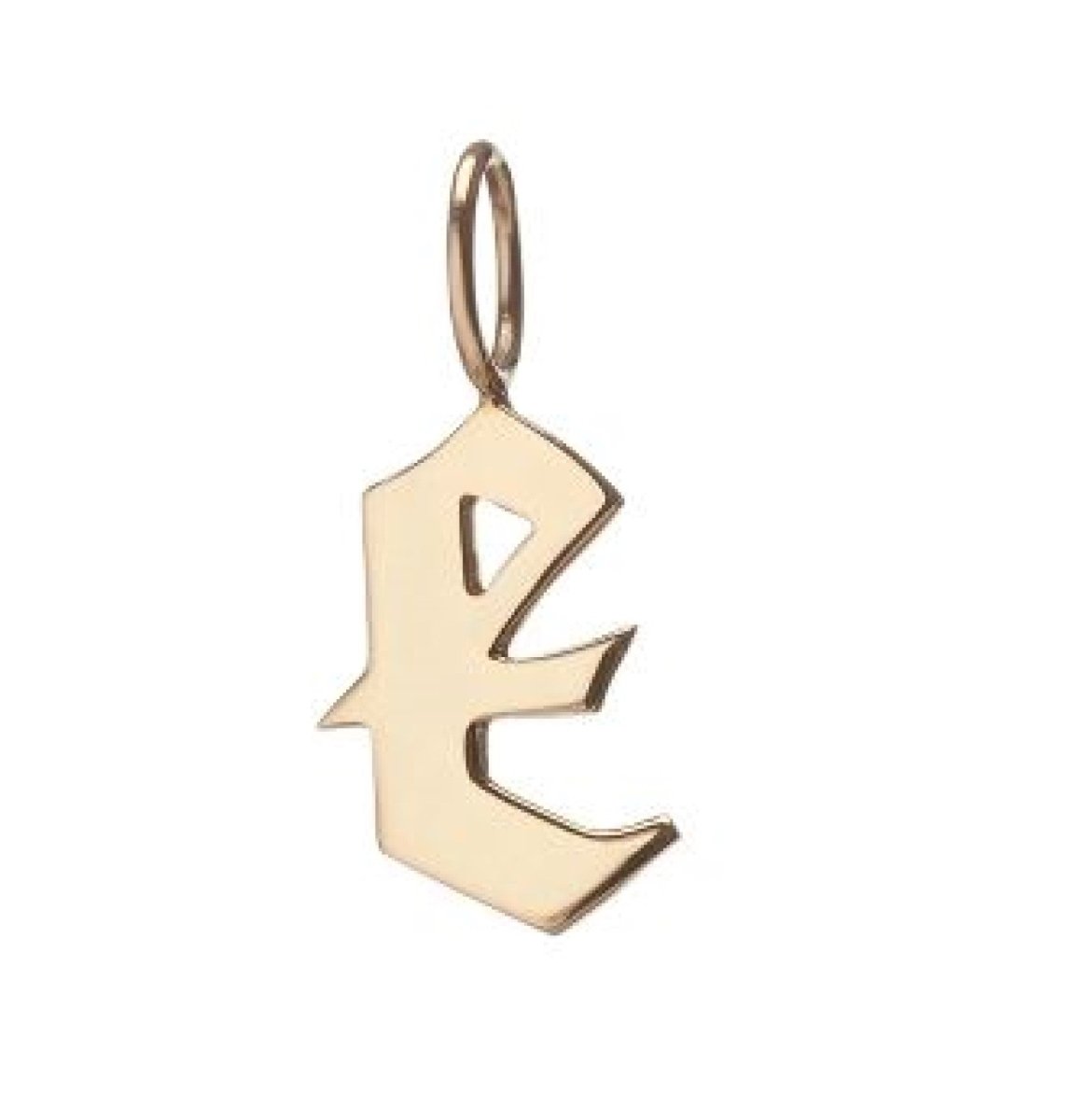 Gold Filled Charm Personalized Gotic Initial Letter Charm Necklace, Custom Old English Font Style, Delicate Initial Necklace For Women Men (Small) | A-213 to A238, A-240 to A-265 - DLUXCA
