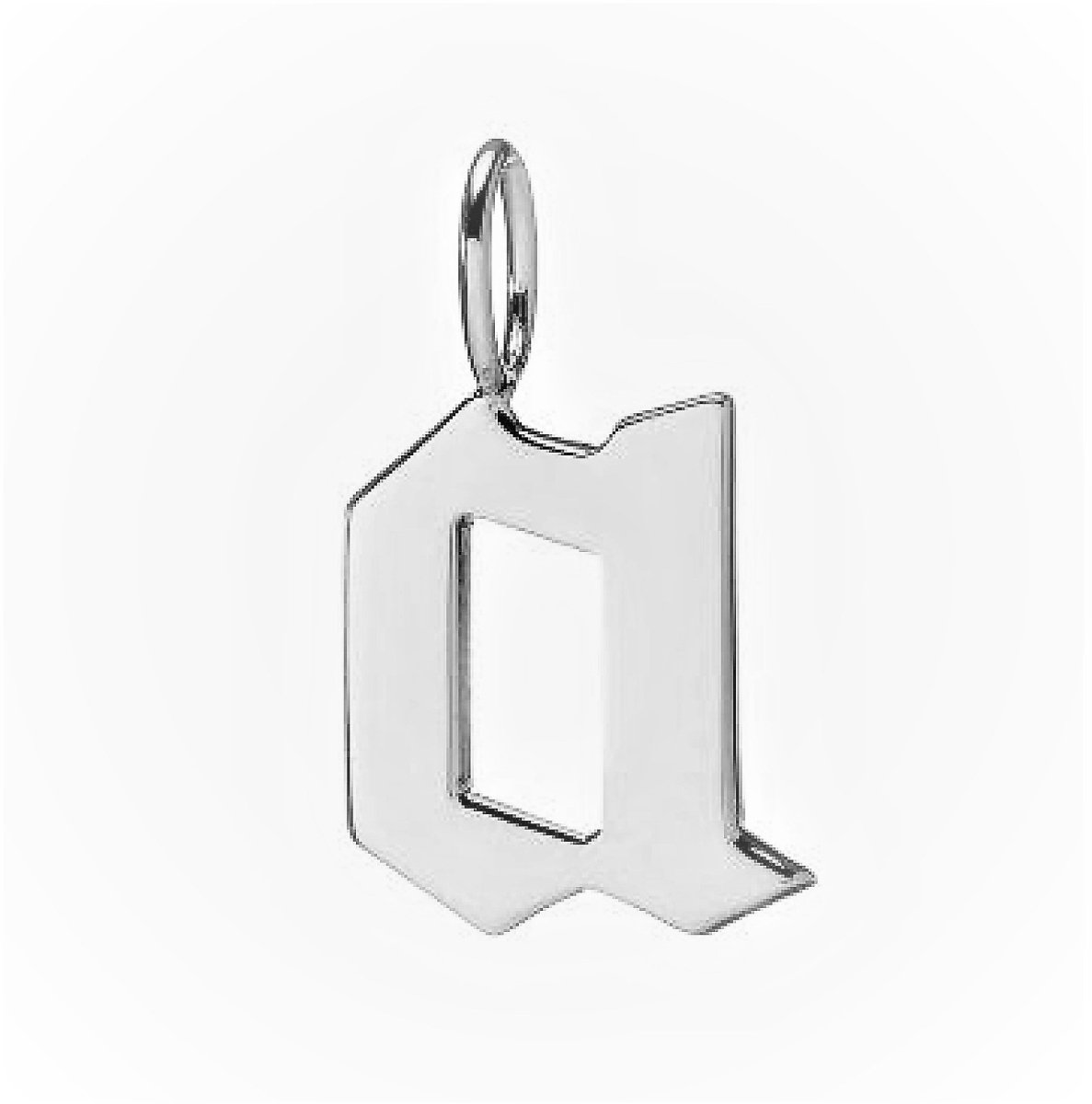 Gold Filled Charm Personalized Gotic Initial Letter Charm Necklace, Custom Old English Font Style, Delicate Initial Necklace For Women Men (Small) | A-213 to A238, A-240 to A-265 - DLUXCA