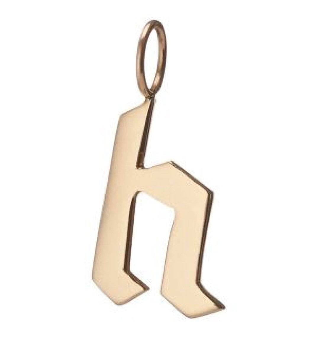 Gold Filled Charm Personalized Gotic Initial Letter Charm Necklace, Custom Old English Font Style, Delicate Initial Necklace For Women Men (Small) | A-213 to A238, A-240 to A-265 - DLUXCA