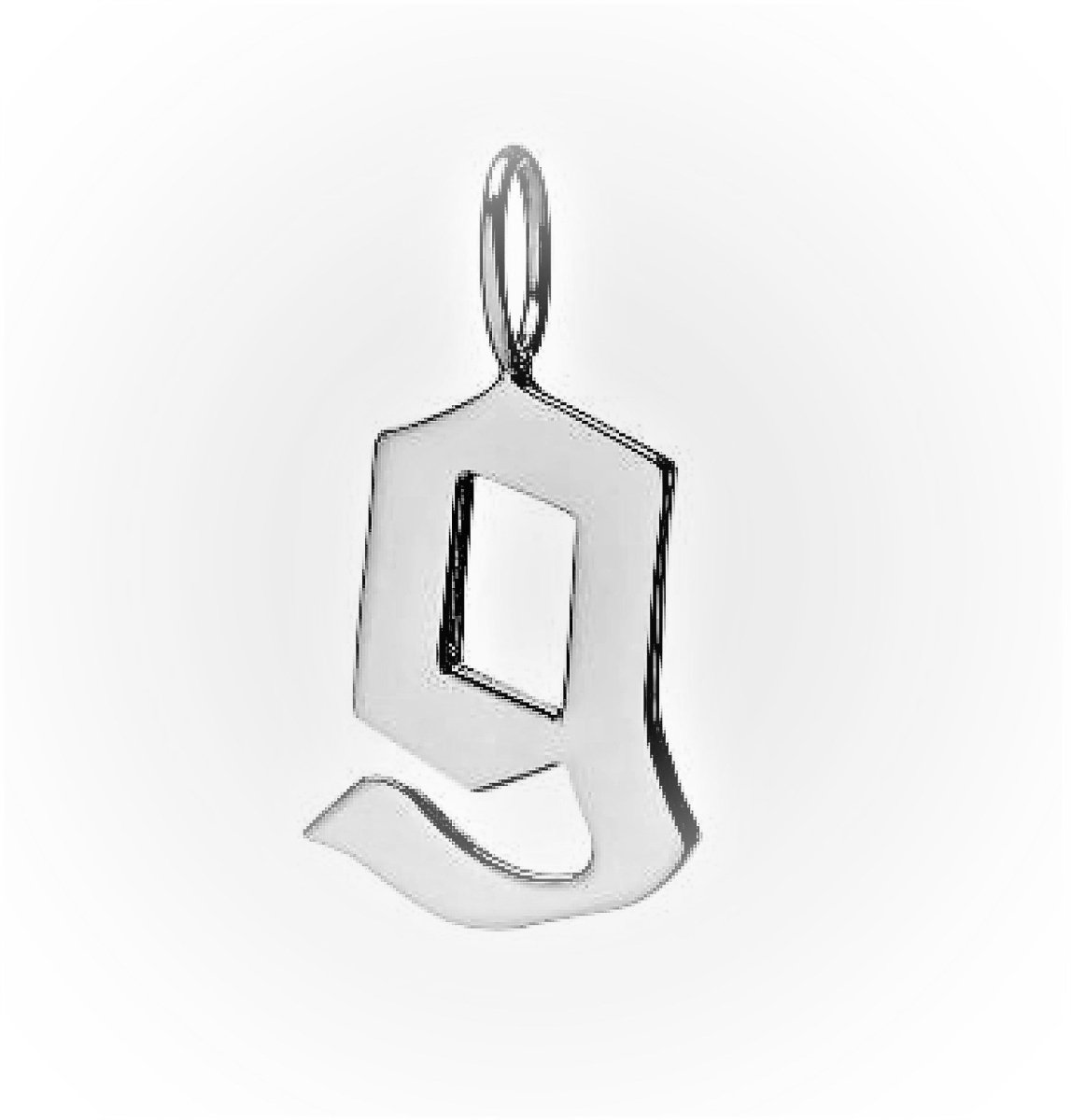 Gold Filled Charm Personalized Gotic Initial Letter Charm Necklace, Custom Old English Font Style, Delicate Initial Necklace For Women Men (Small) | A-213 to A238, A-240 to A-265 - DLUXCA