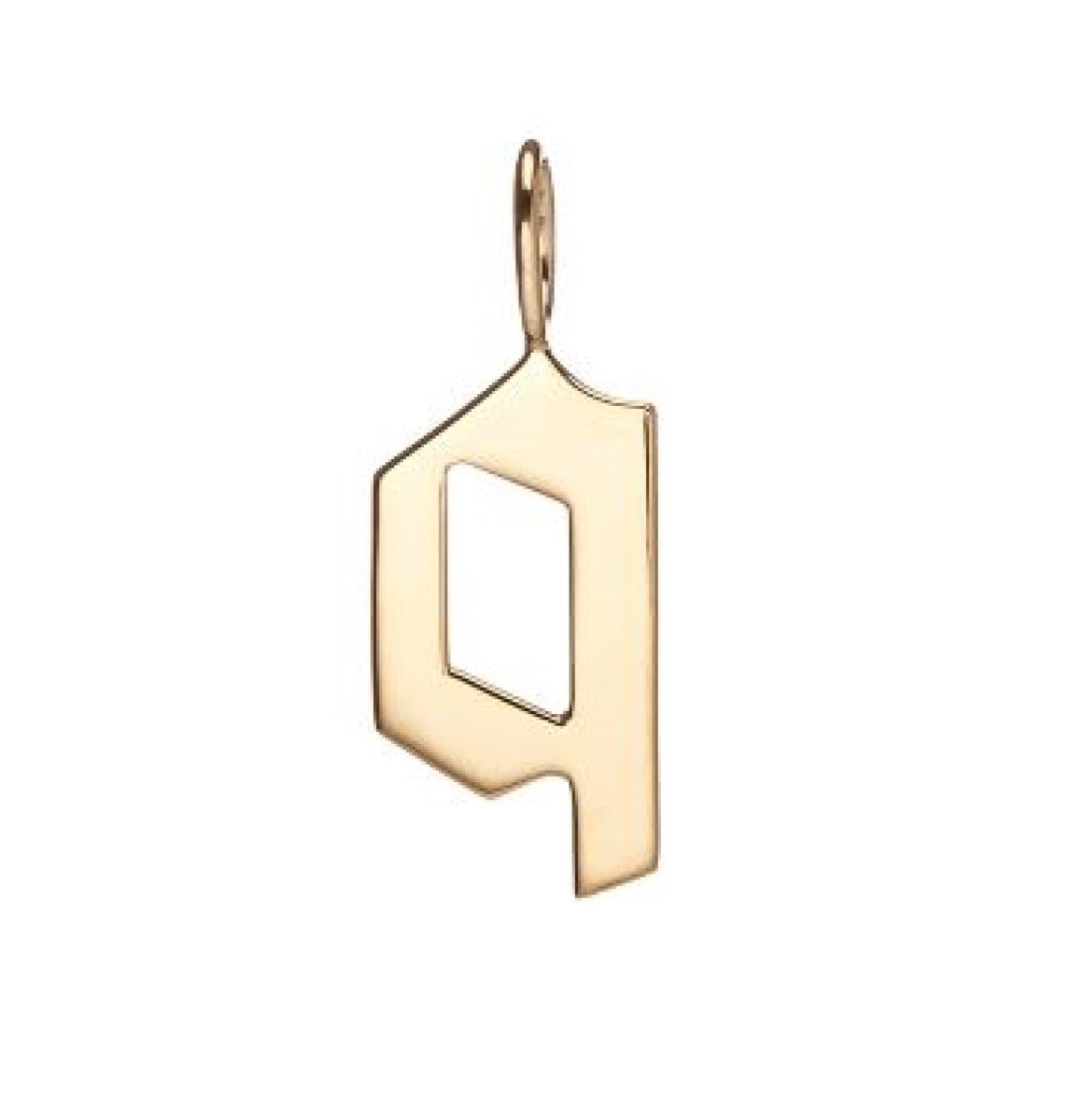 Gold Filled Charm Personalized Gotic Initial Letter Charm Necklace, Custom Old English Font Style, Delicate Initial Necklace For Women Men (Small) | A-213 to A238, A-240 to A-265 - DLUXCA