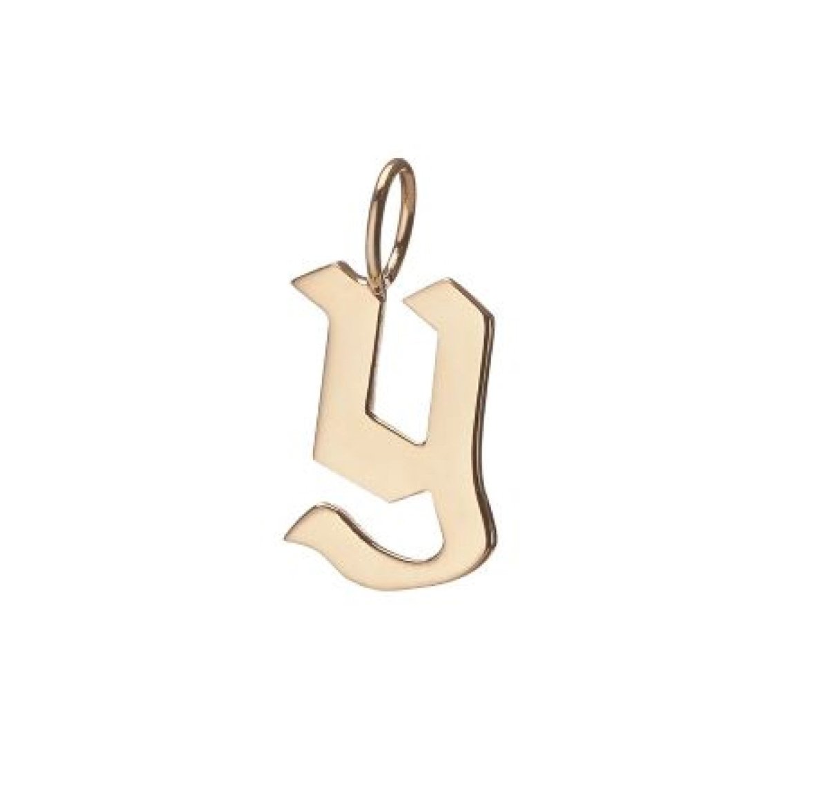 Gold Filled Charm Personalized Gotic Initial Letter Charm Necklace, Custom Old English Font Style, Delicate Initial Necklace For Women Men (Small) | A-213 to A238, A-240 to A-265 - DLUXCA