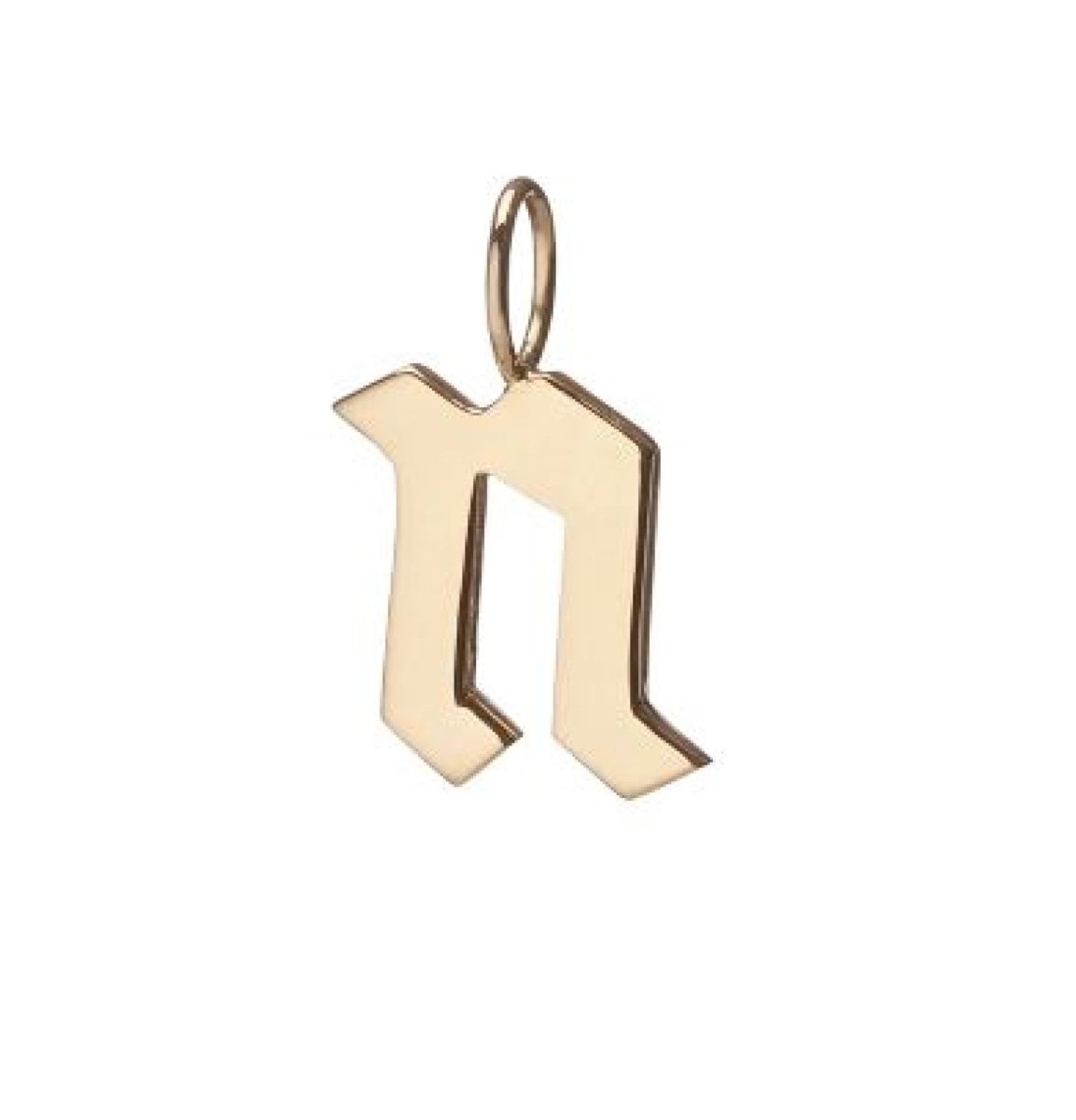 Gold Filled Charm Personalized Gotic Initial Letter Charm Necklace, Custom Old English Font Style, Delicate Initial Necklace For Women Men (Small) | A-213 to A238, A-240 to A-265 - DLUXCA