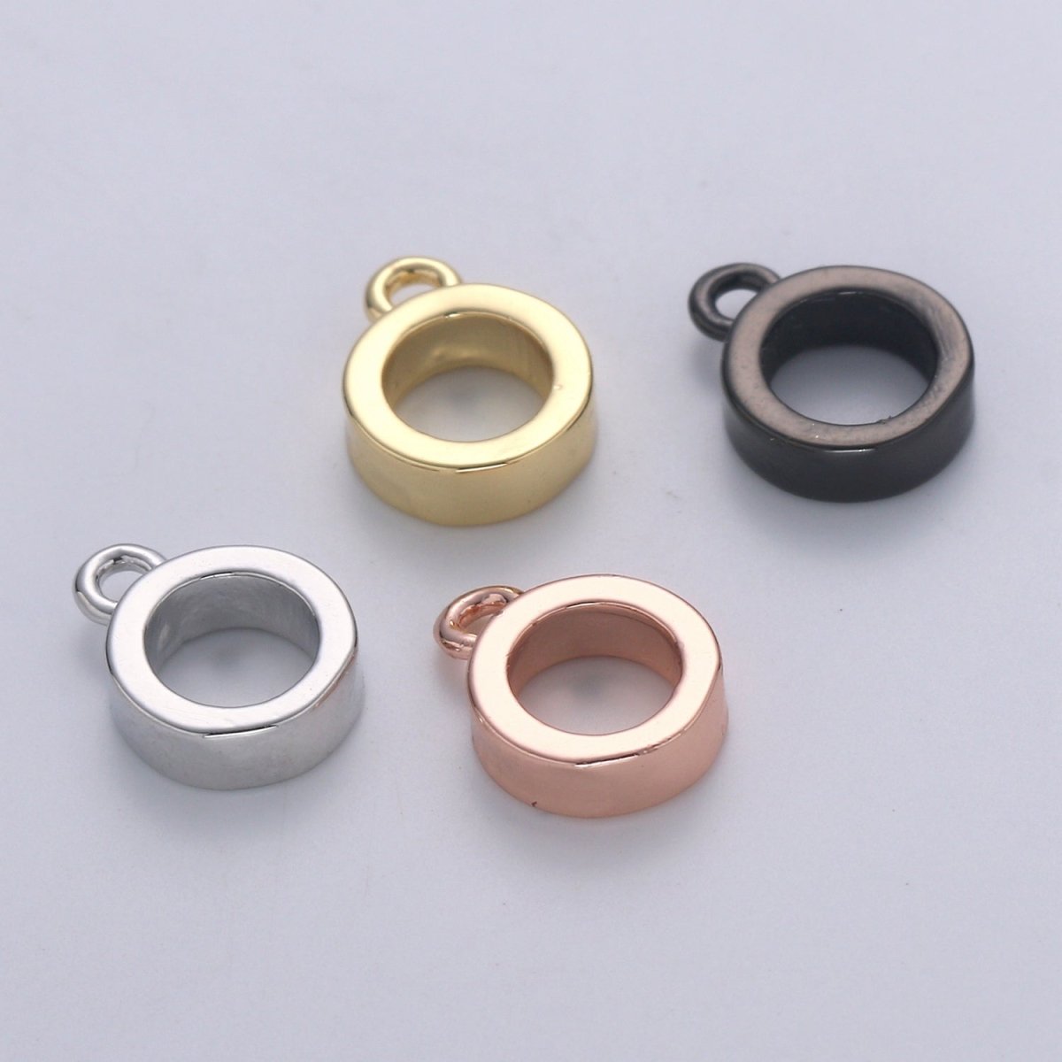 Gold Filled Circle Ring Charm L-295~L-298 - DLUXCA