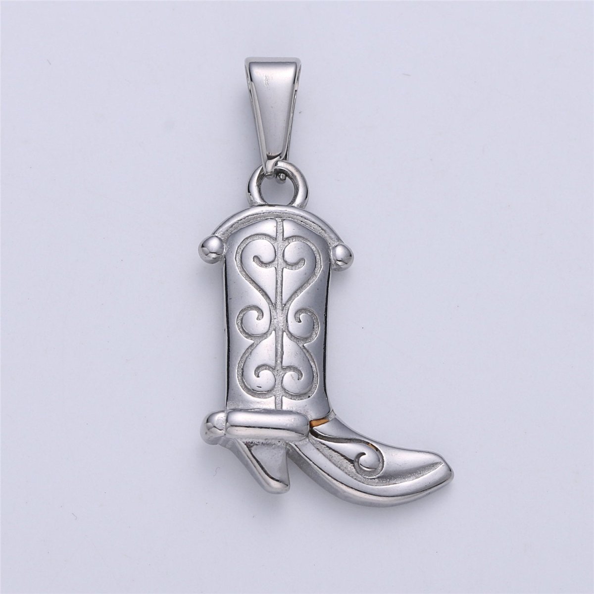 Gold Filled Cowgirl Boots Charms- Cowgirl Party Pendant- Silver Cowboy Boot Charm Cowgirl Boots Pendant for Necklace Bracelet J-657 J-662 - DLUXCA