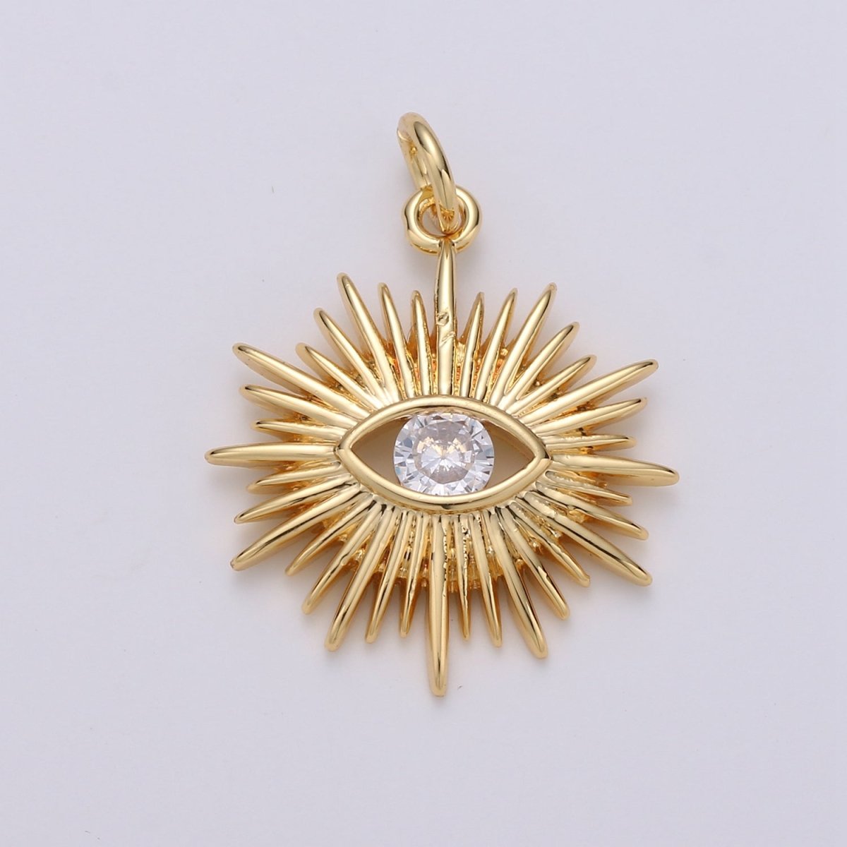 Gold Filled Crystal Eye Charm D-894 - DLUXCA