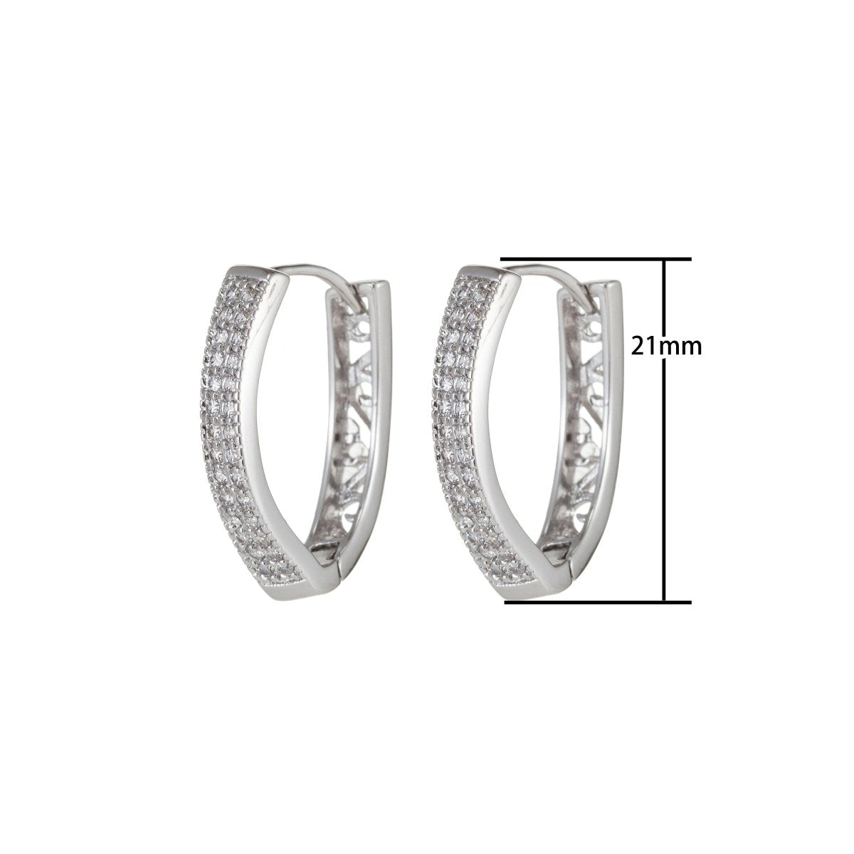 Gold Filled Dainty earrings, Clear Cubic small hoops, Tiny hoops, Dainty hoops, Minimalist hoop earrings, Huggie hoop earrings Q-063 Q-065 - DLUXCA