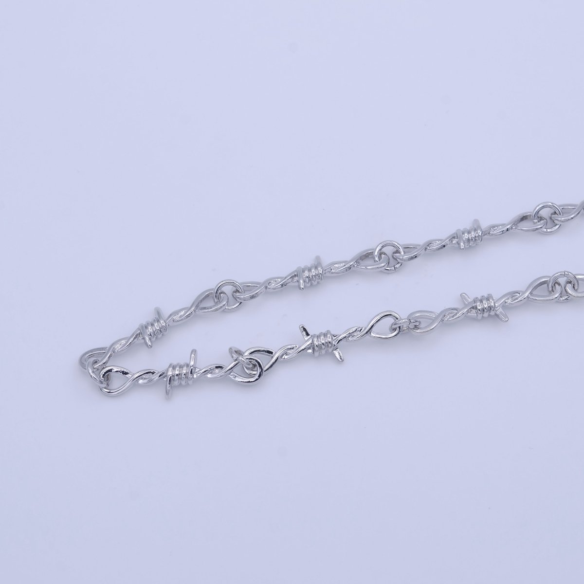 Gold Filled Designed Barb Wired Gold, Silver, Black Unfinished Chain by Yard (SMALL) | ROLL-1004 ROLL-1005 ROLL-1006 Clearance Pricing - DLUXCA