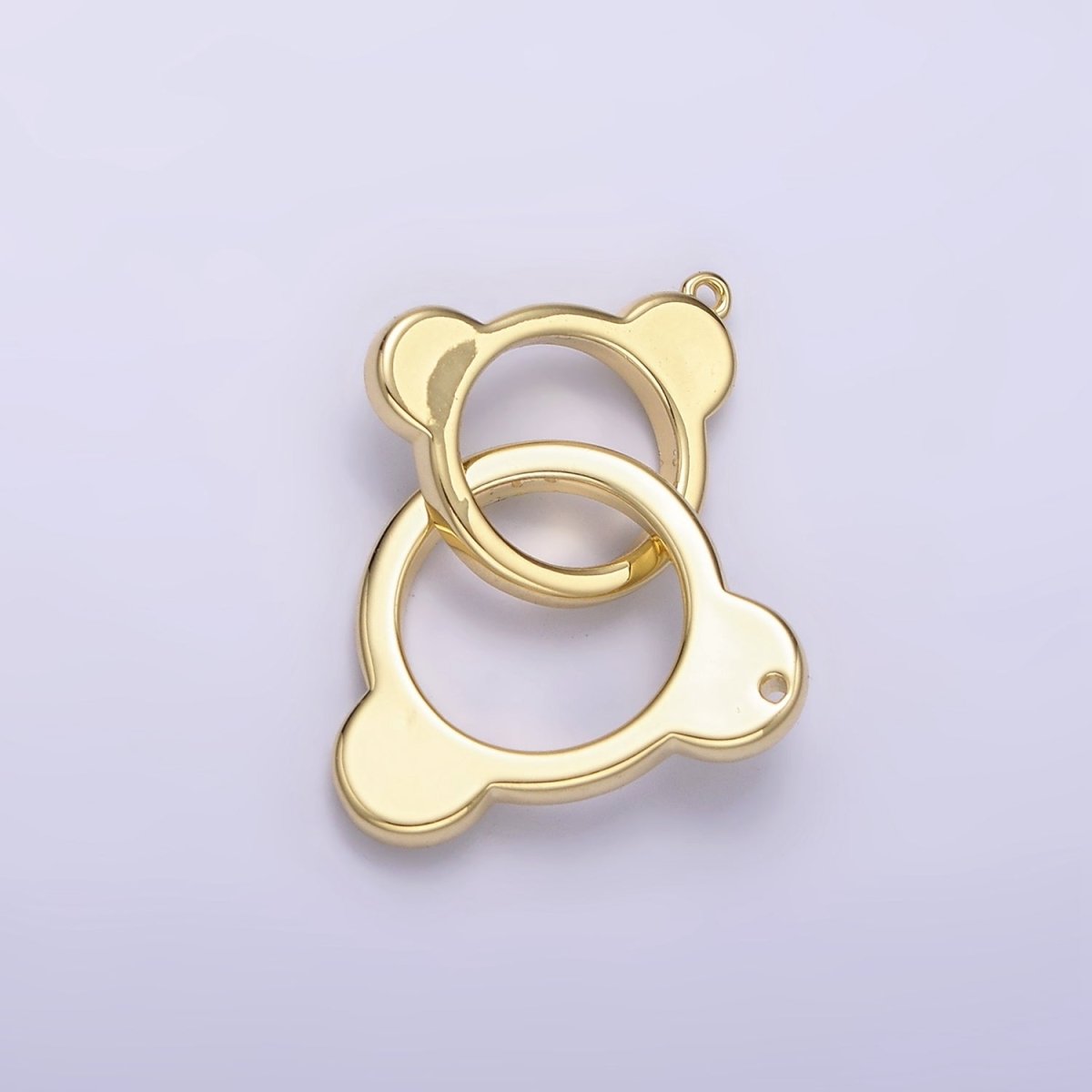 Gold Filled Double Open Bear Animal Ears Connector G-935 - DLUXCA