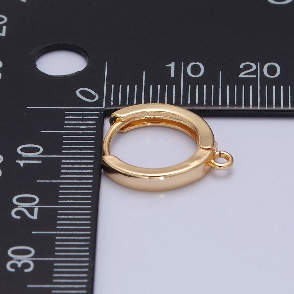 Gold Filled Earring Hoops Lever Back one touch w/ open link Lever Hoop earring Nickel free Lead Free for Earring Charm Making Findings L-675 - DLUXCA