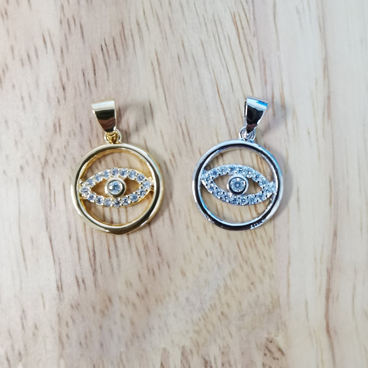 Gold Filled Eye Round Pendants I-887~I-888 - DLUXCA