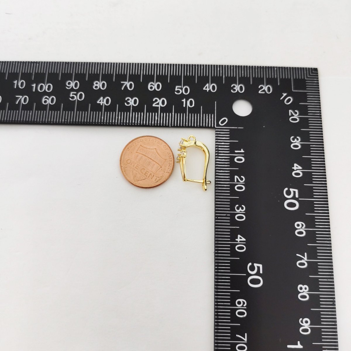 Gold Filled Falling Stars Latch Back Earring, Cubic Zirconia Jewels, Gold Earrings, Shooting Star Earrings, Earrings for Women K-743 K-744 - DLUXCA