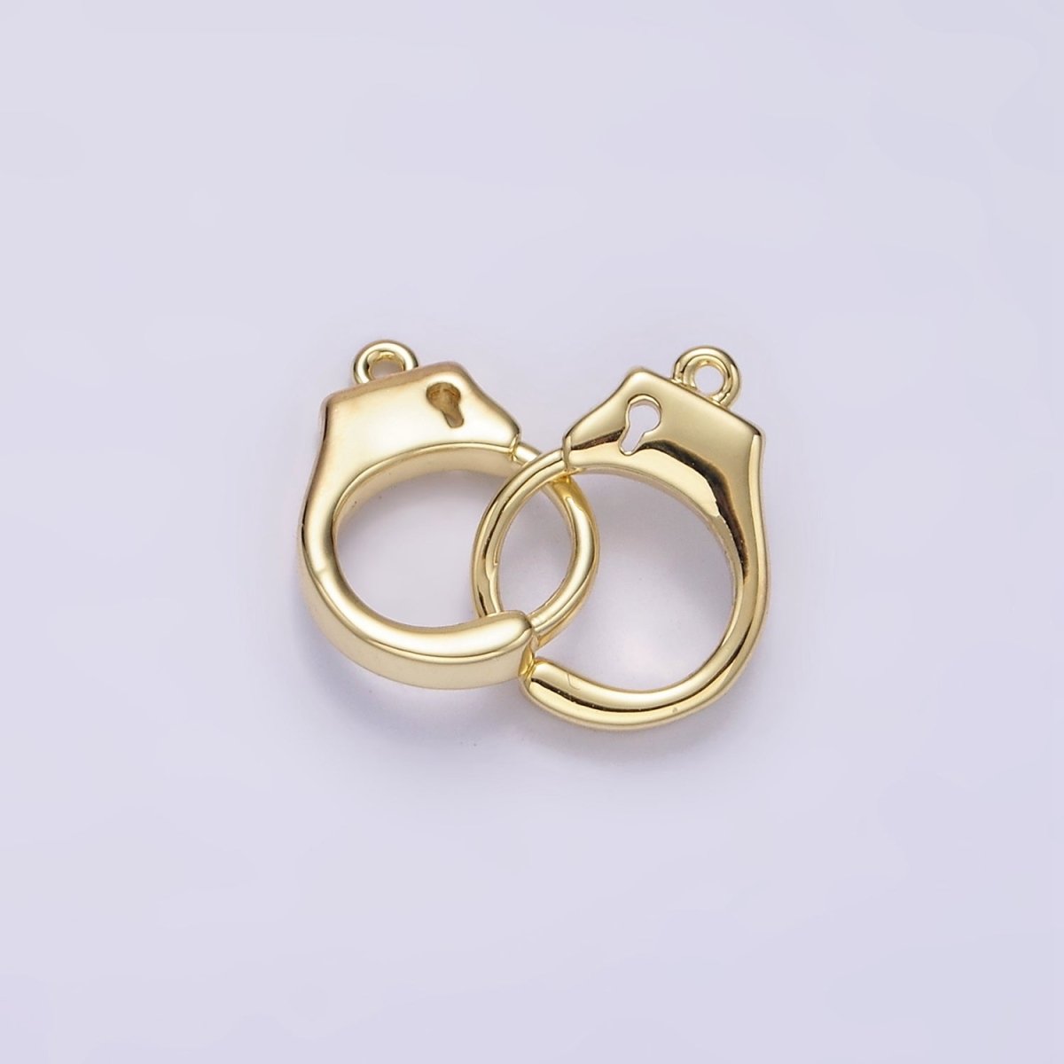 Gold Filled Hand Cuff Open Key Minimalist Connector G-936 - DLUXCA