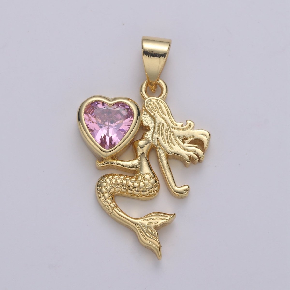 Gold Filled Heart Mermaid Pendants H-285 H-286 - DLUXCA