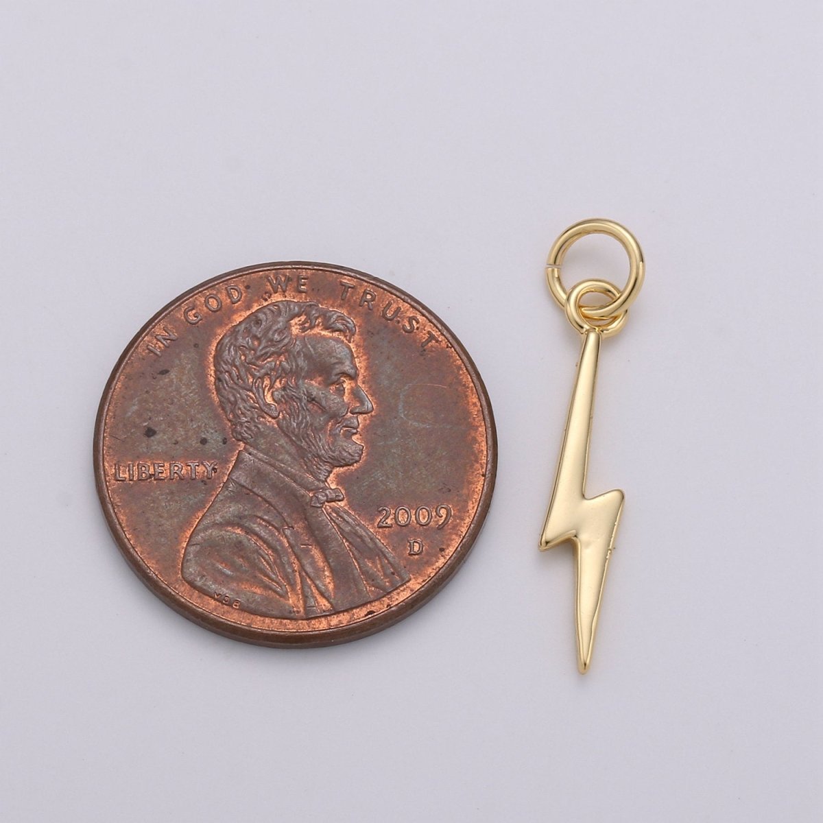 Gold Filled Lightning Bolt Charms, Silver Bolt, Wizard Charm, Thunder Pendant 22 x 5mm Dainty Charm for Necklace Bracelet Earring Supply D-355 D-356 - DLUXCA