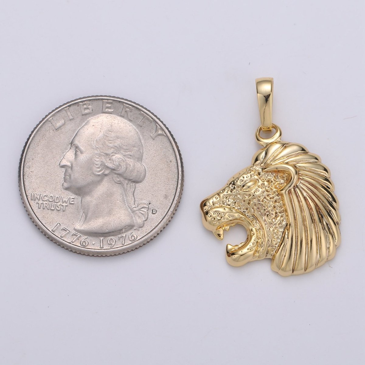 Gold Filled Lion Pendants J-119 - DLUXCA