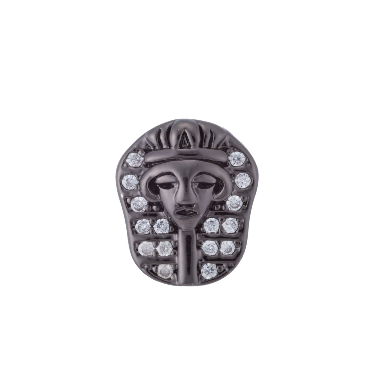 Gold Filled Micro Paved Ancient Egyptian Pharaoh Egyptian Headdress Bead | B-057 - DLUXCA