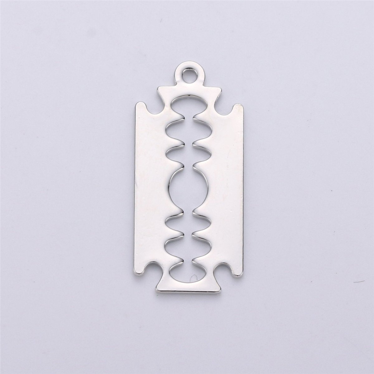 Gold Filled Mini Razor Blade Charm Silver Razor Blade Pendant for Necklace Earring Bracelet Charm J-675 - DLUXCA