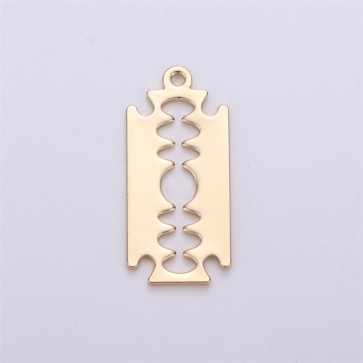 Gold Filled Mini Razor Blade Charm Silver Razor Blade Pendant for Necklace Earring Bracelet Charm J-675 - DLUXCA