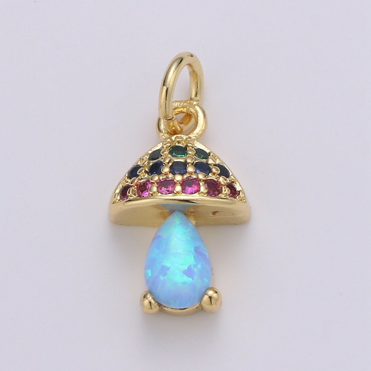 Gold Filled Opal Mushroom Charm E-003-E-005 - DLUXCA