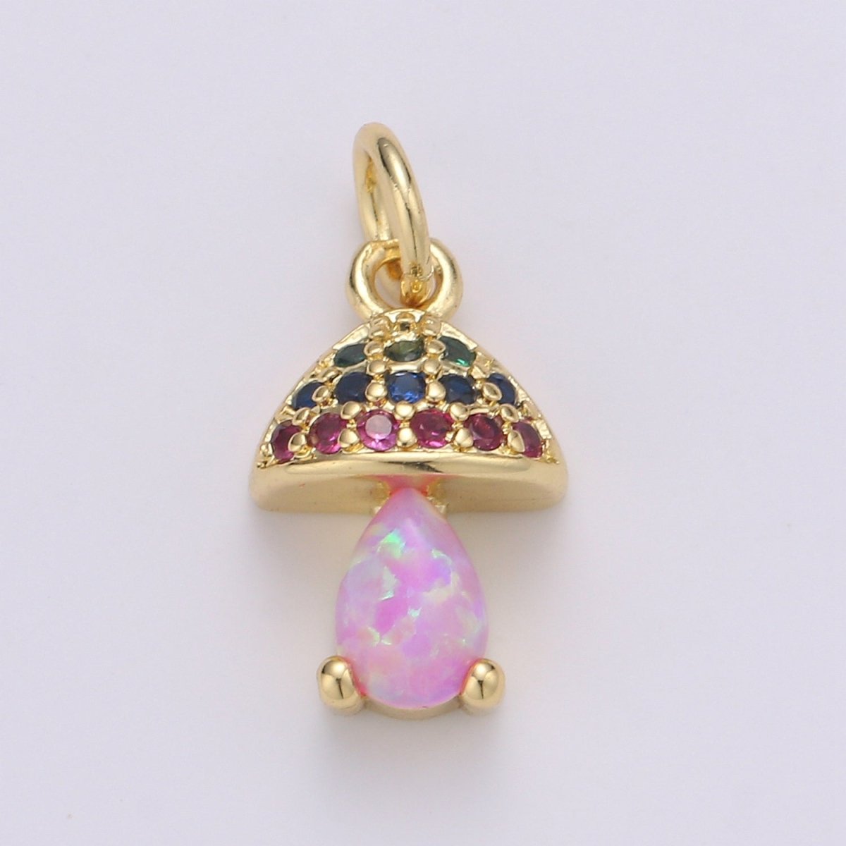 Gold Filled Opal Mushroom Charm E-003-E-005 - DLUXCA