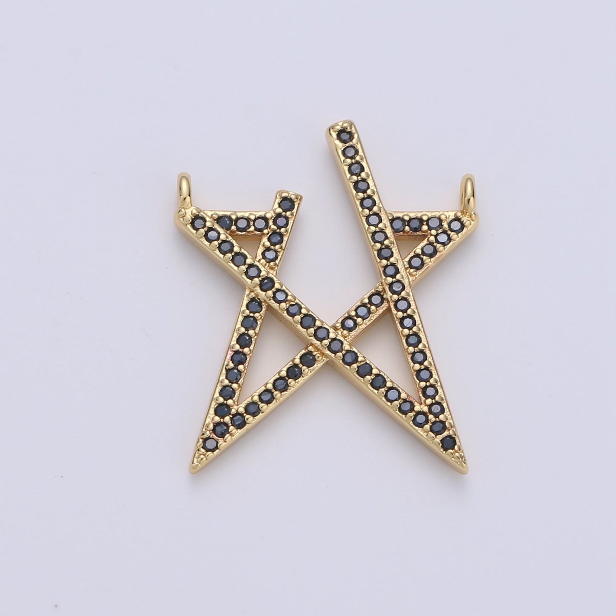 Gold Filled Open Star Connectors F-378 - DLUXCA