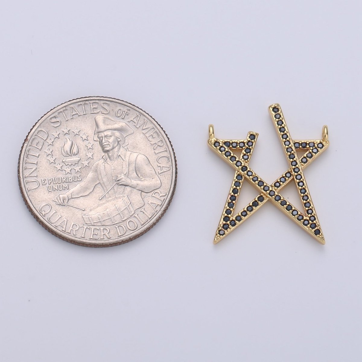 Gold Filled Open Star Connectors F-378 - DLUXCA