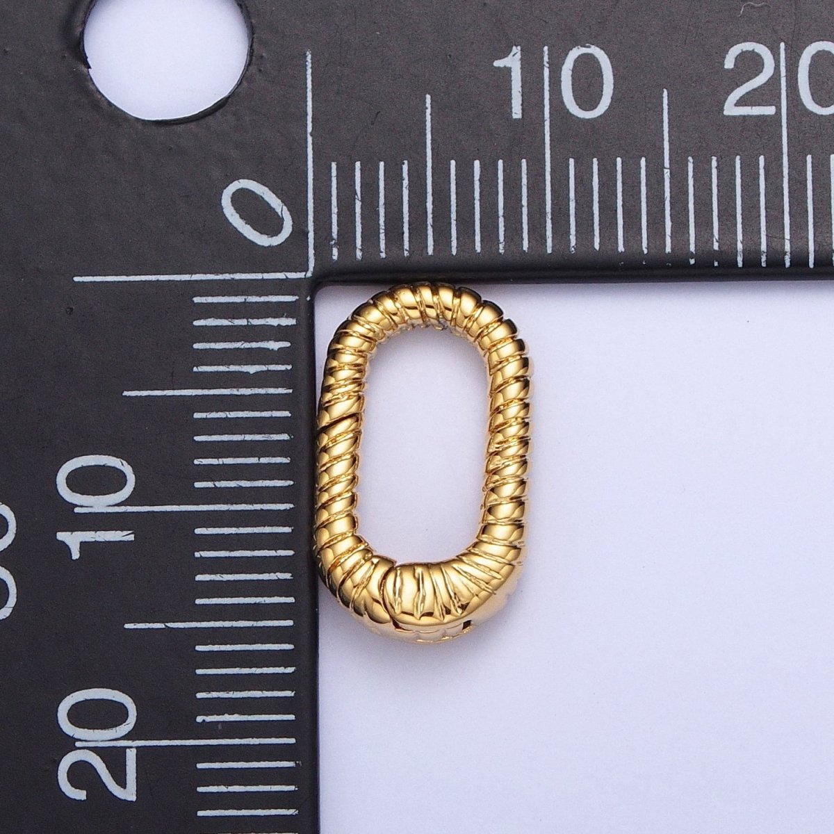 Gold Filled Oval Twisted Textured Croissant Spring Gate Clasps, Gold/Silver Pull Clasps For Jewelry Making L-820 L-868 L-869 - DLUXCA
