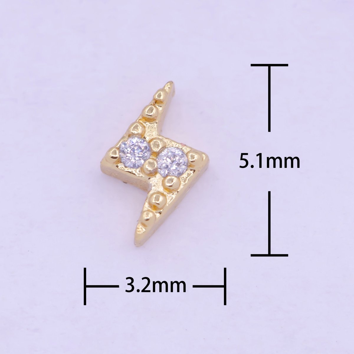 Gold Filled Personalized Locket Bead: Clear Fuchsia Pink Heart, Star Pawprint Clover, Horseshoe Lips Cross Bolt L-839~L-841 - DLUXCA