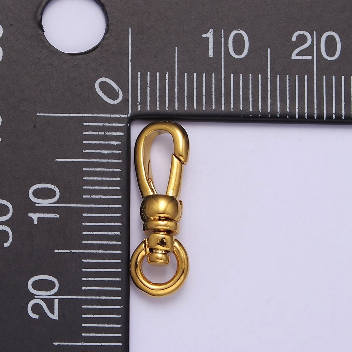 Gold Filled Push Gate Snap Clasps Closure with Round Swivel in Gold & Silver L-719 L-720 - DLUXCA