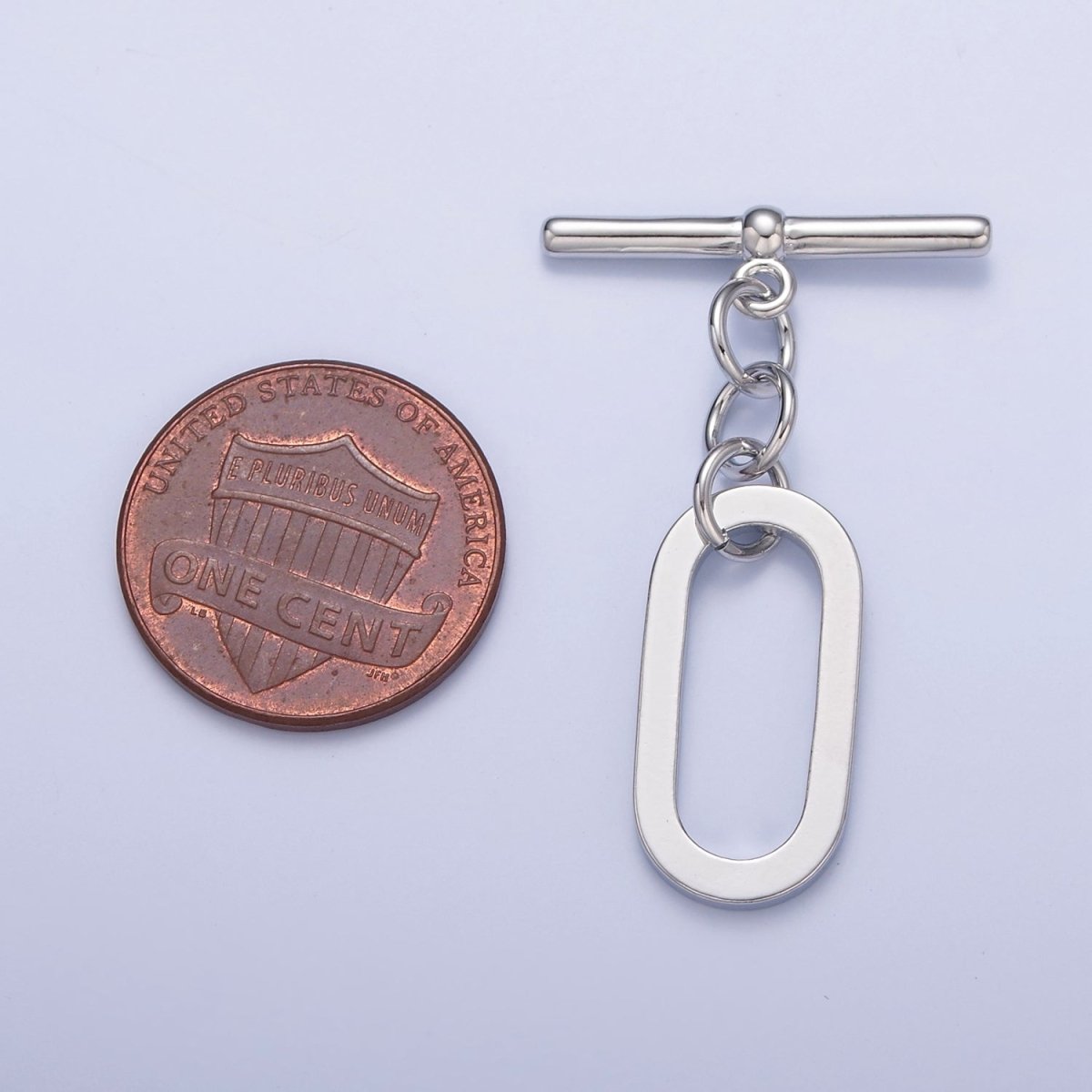 Gold Filled Rectangular Long Oval Toggle Clasps Closure in Gold & Silver L-747~L-749 - DLUXCA