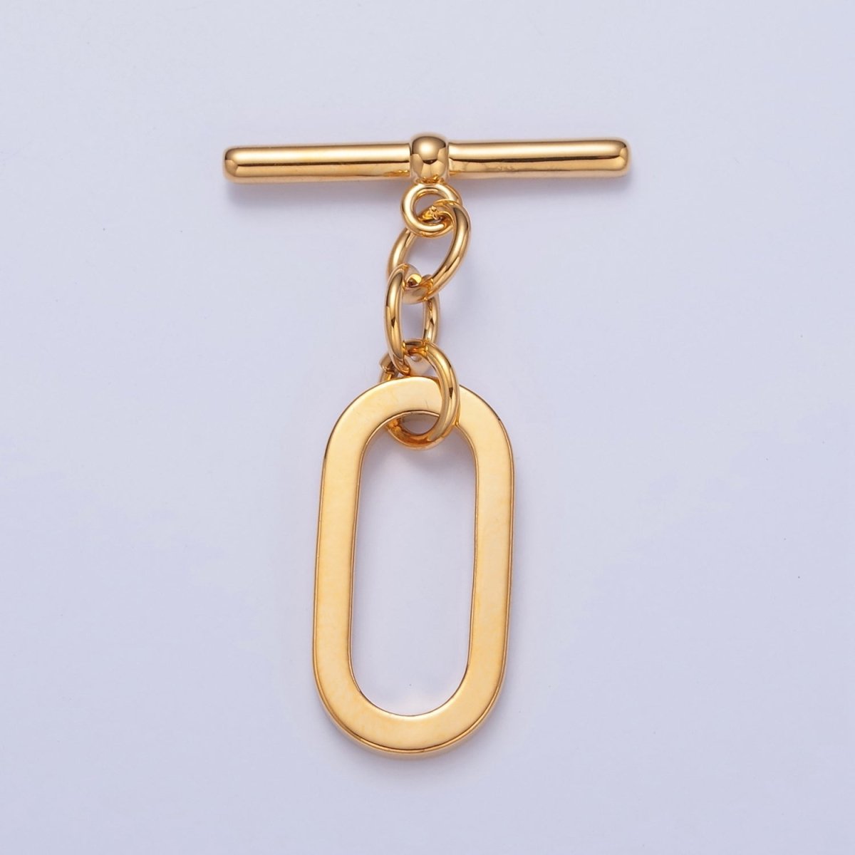 Gold Filled Rectangular Long Oval Toggle Clasps Closure in Gold & Silver L-747~L-749 - DLUXCA