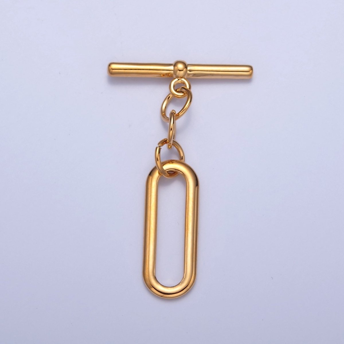 Gold Filled Rectangular Oval Toggle Clasps Closure in Gold & Silver L-753~L-755 - DLUXCA