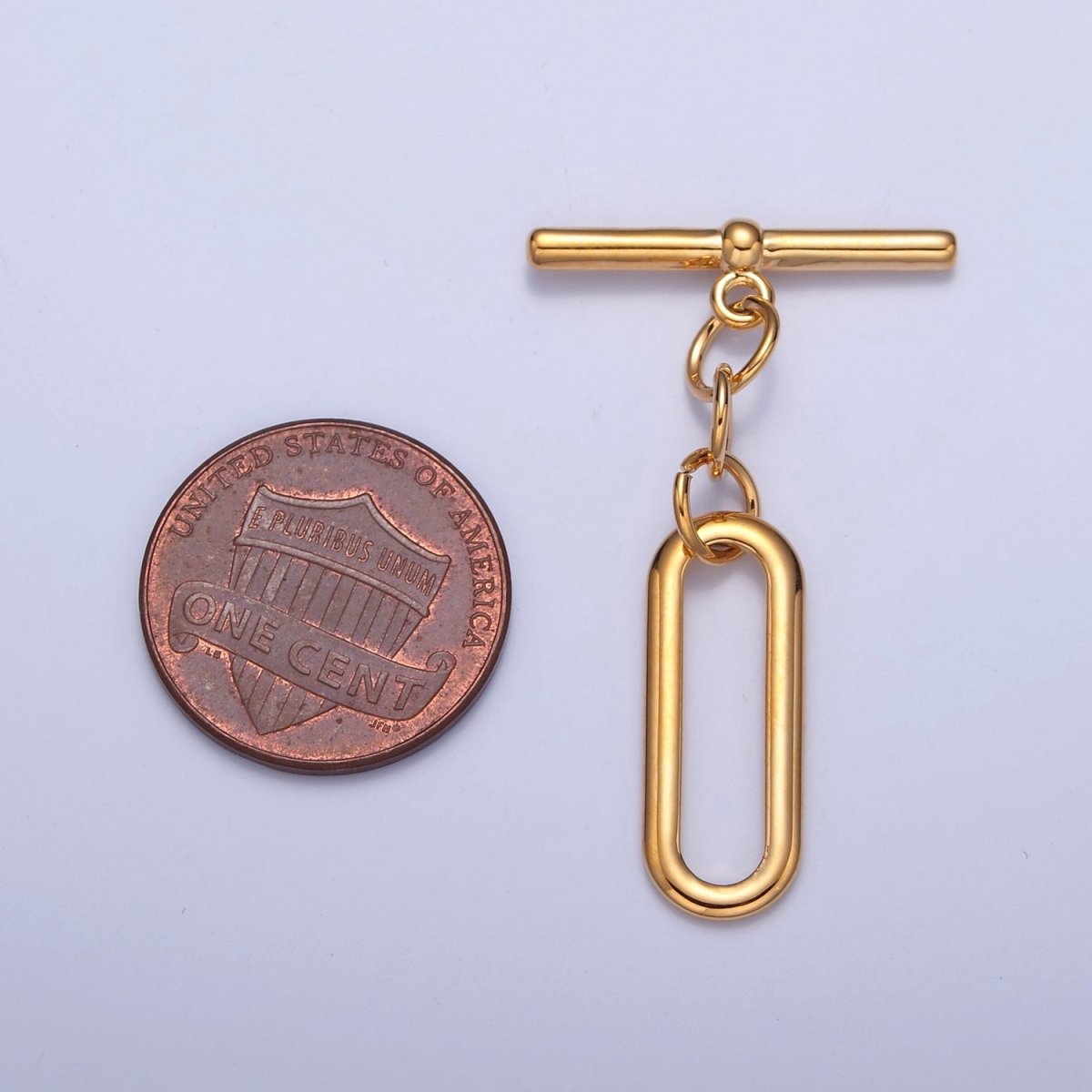 Gold Filled Rectangular Oval Toggle Clasps Closure in Gold & Silver L-753~L-755 - DLUXCA