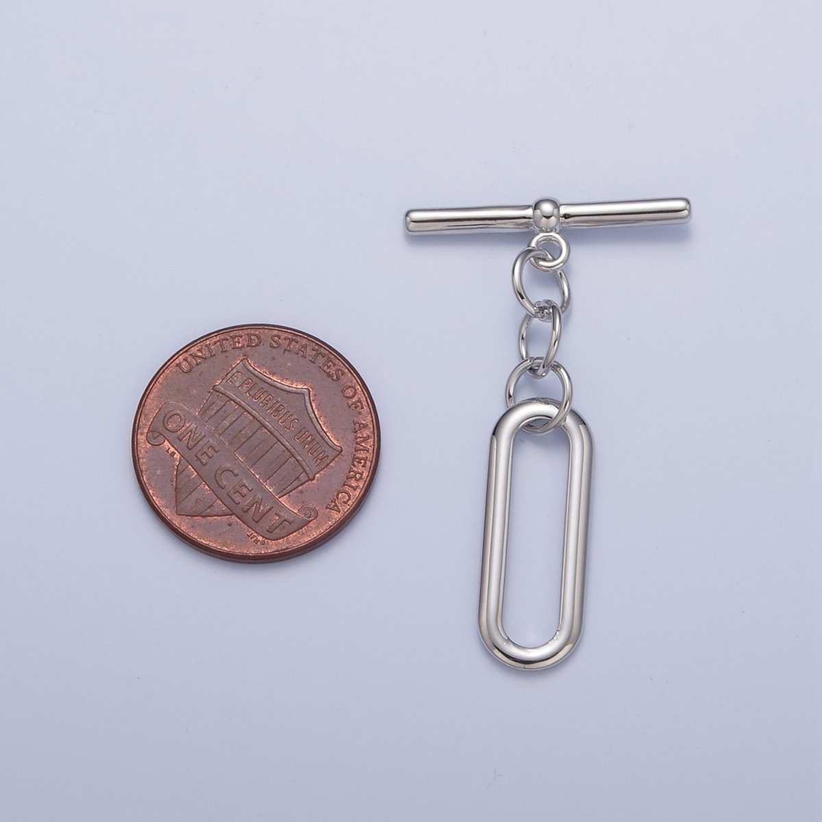 Gold Filled Rectangular Oval Toggle Clasps Closure in Gold & Silver L-753~L-755 - DLUXCA