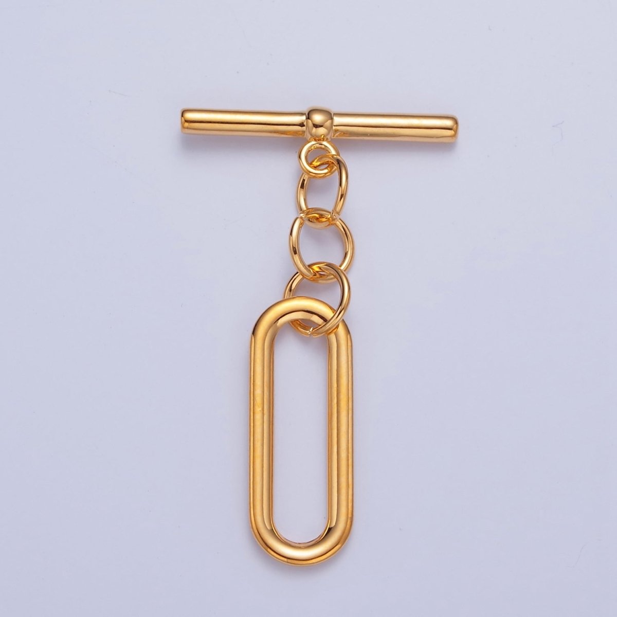 Gold Filled Rectangular Oval Toggle Clasps Closure in Gold & Silver L-753~L-755 - DLUXCA