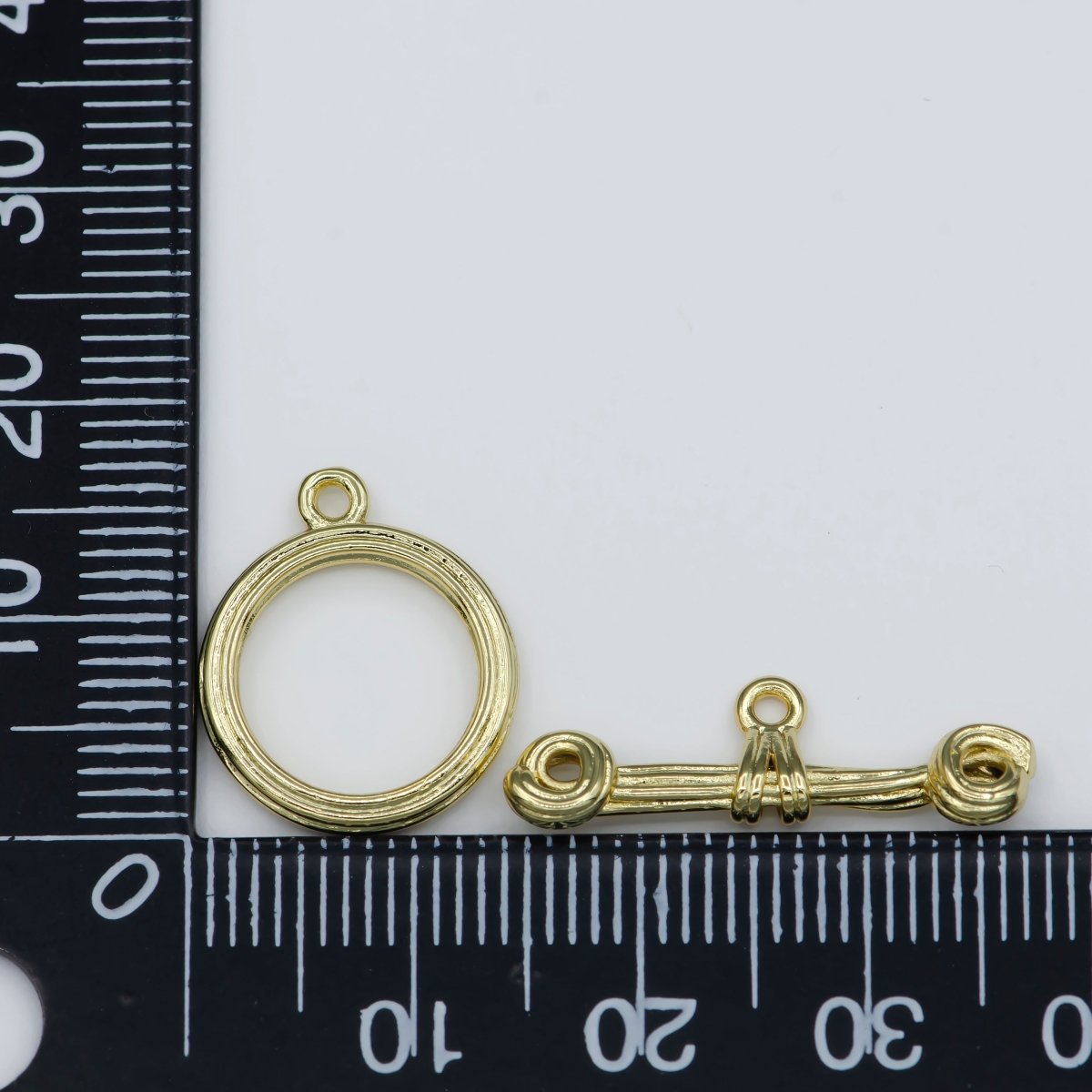 Gold Filled Rustic Wire Toggle Clasp For DIY Jewelry Making Necklace Anklet Bracelet L-318~L-319 - DLUXCA