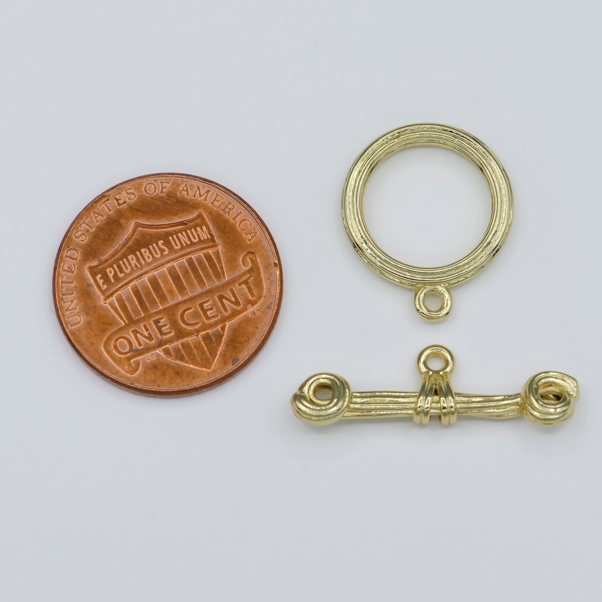 Gold Filled Rustic Wire Toggle Clasp For DIY Jewelry Making Necklace Anklet Bracelet L-318~L-319 - DLUXCA