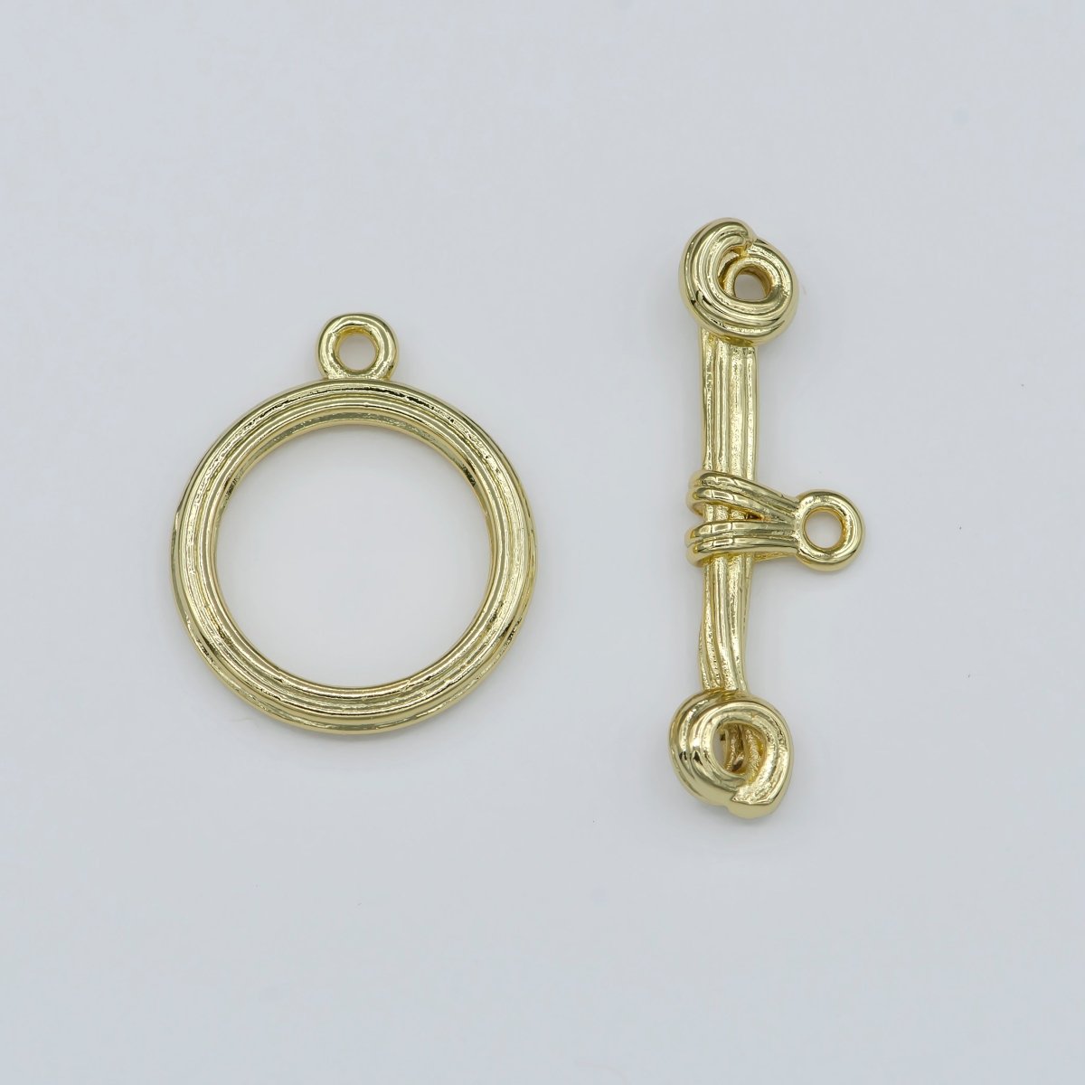 Gold Filled Rustic Wire Toggle Clasp For DIY Jewelry Making Necklace Anklet Bracelet L-318~L-319 - DLUXCA