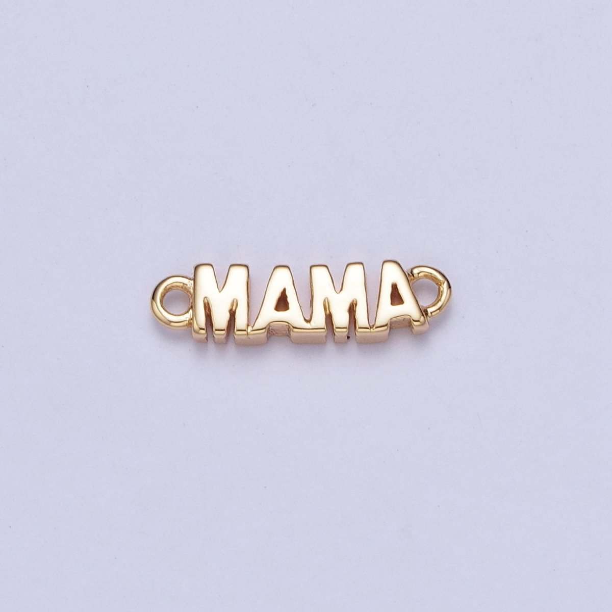 Gold Filled S925 Sterling Silver MAMA Script Charm Link Connector For Mother's Day Jewelry Supply Component G-709 G-710 - DLUXCA