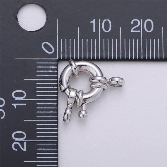 Gold Filled Sailor's Clasp, Large Spring Ring Include Loops 10mm / 13mm / 15mm / 17mm / 19mm / 21mm for Large Necklace, Bracelet, Anklets Findings K-004 - K-006 K-276 - K-278 K-615 K-568 - DLUXCA