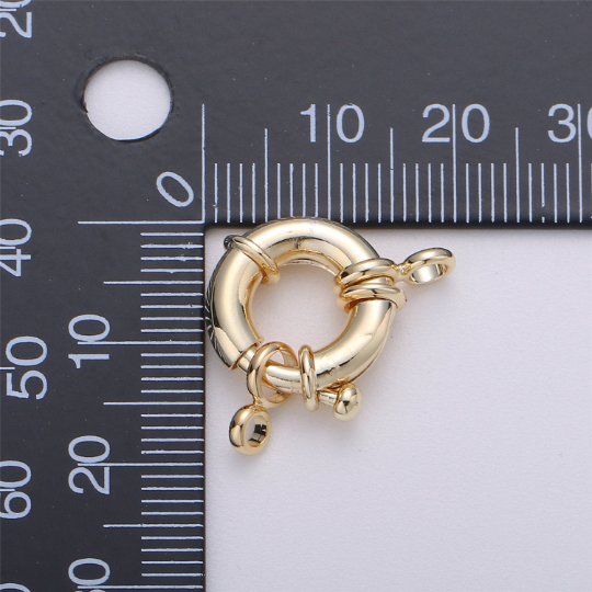 Gold Filled Sailor's Clasp, Large Spring Ring Include Loops 10mm / 13mm / 15mm / 17mm / 19mm / 21mm for Large Necklace, Bracelet, Anklets Findings K-004 - K-006 K-276 - K-278 K-615 K-568 - DLUXCA
