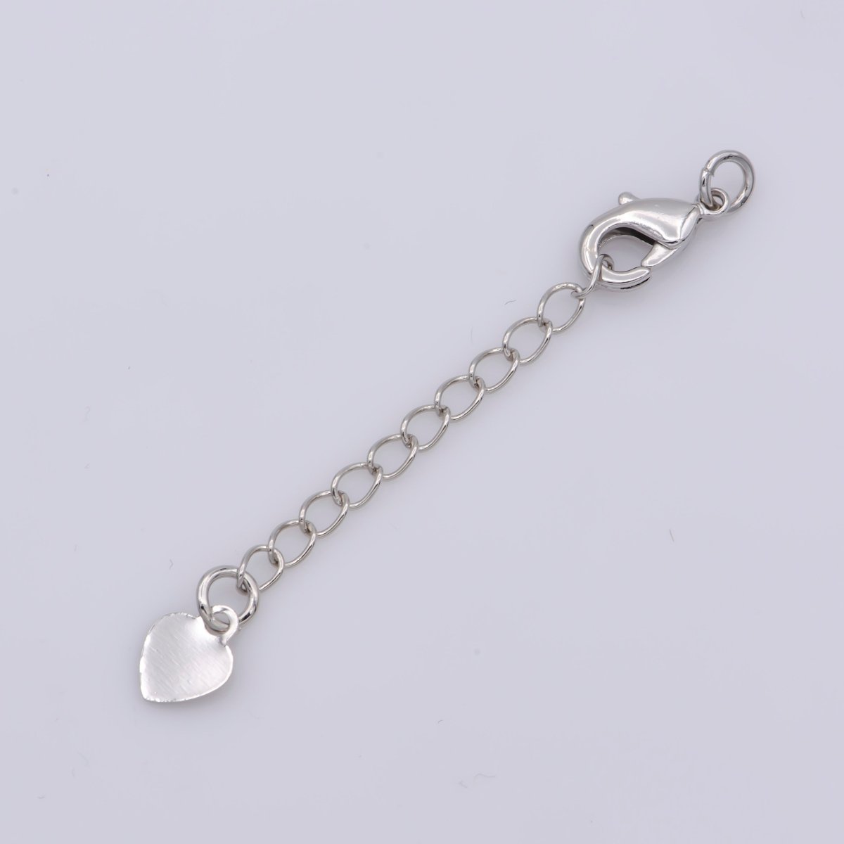 Gold Filled / Silver Chain Extender For Necklace Bracelet Supply Component Findings Extenders w/ Heart charm + Lobster Clasp L-467 L-468 - DLUXCA