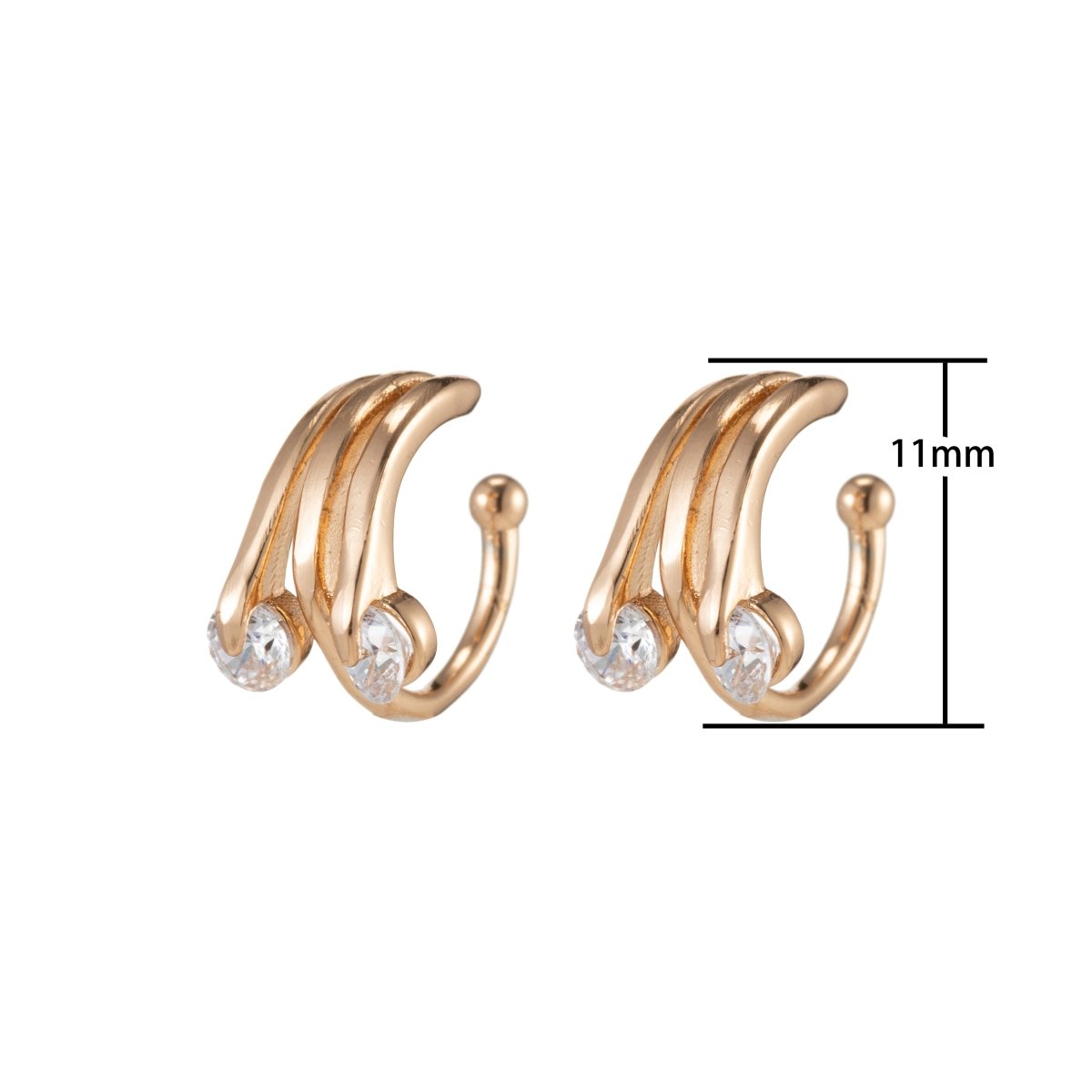 Gold Filled Simple Minimalist Earcuffs - AI-042 - DLUXCA
