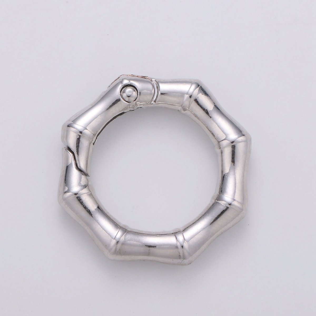 Gold Filled Simple Octagon Push Gate Ring Clasp For DIY Jewelry Making Connectors Wrislet Holder L-057~L-058 - DLUXCA